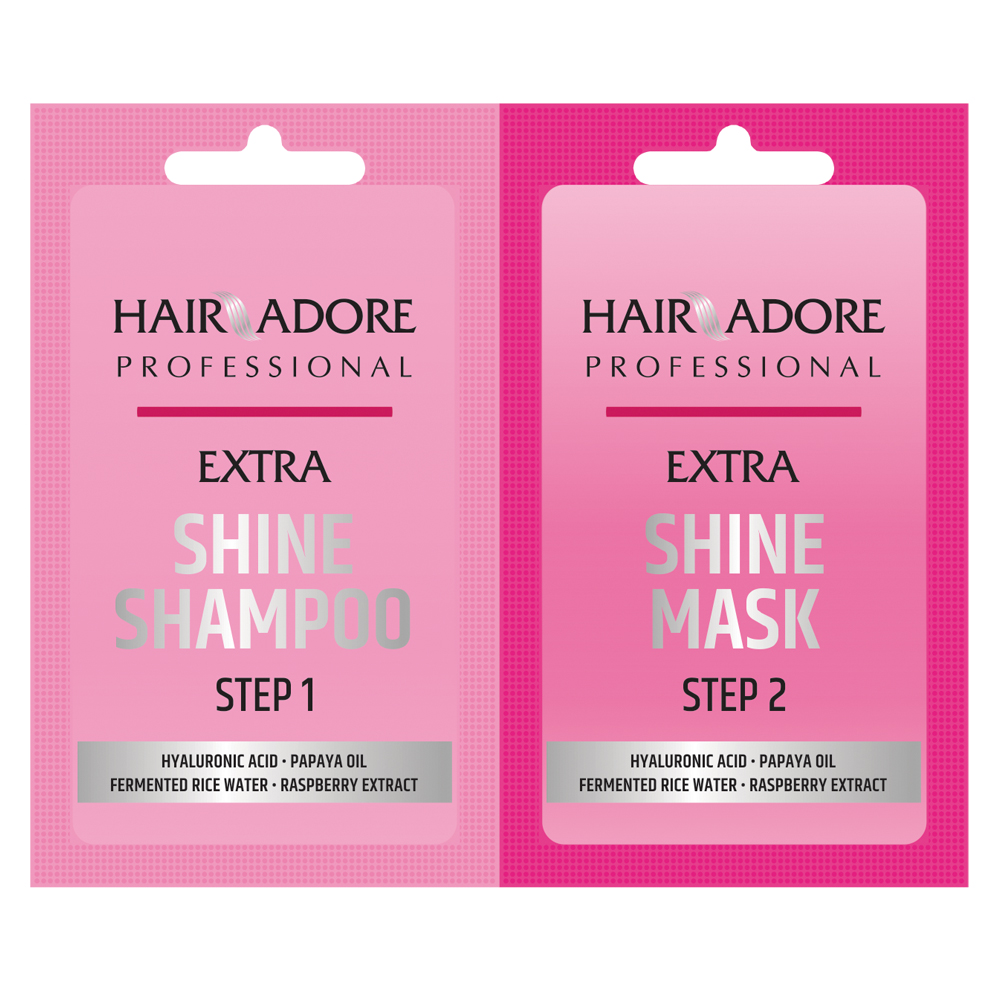Hair Adore Extra Shine Duo-Pack (15 ml šampon + 15 ml maska)